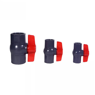 Black Plastic Agricultural Irrigation Valve PVC Quarter Turn Valve