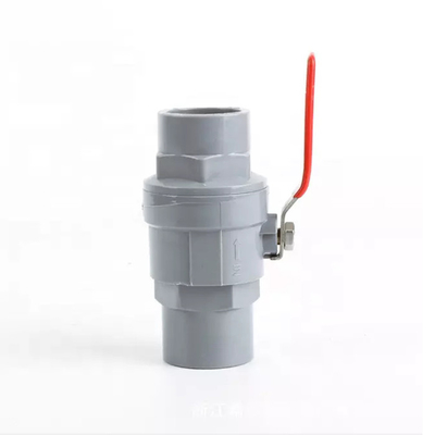 White UPVC Plastic Two Piece Ball Valve Bidirectional PVC Irrigation Valve