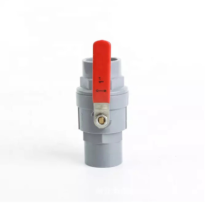 White UPVC Plastic Two Piece Ball Valve Bidirectional PVC Irrigation Valve