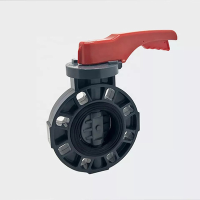Full Mouth Drainage PVC Butterfly Valve PP PPH ABS Manual Gear