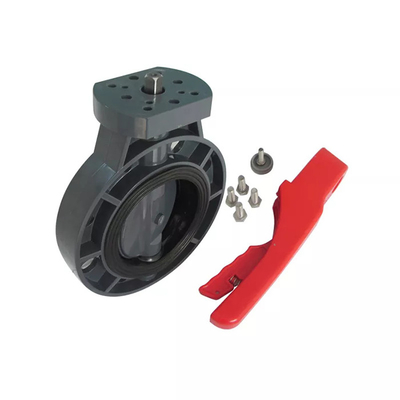 Full Mouth Drainage PVC Butterfly Valve PP PPH ABS Manual Gear