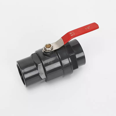 Red SS Handle PVC Ball Valve 63mm Plastic Ball Valve Full 150PSI