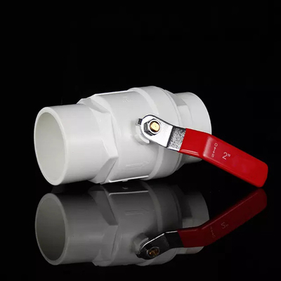 High Pressure PVC Steel Handle Ball Valve Plastic 145psi Pressure