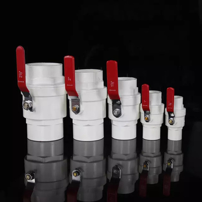 Grey 2pc Steel Handle Ball Valve UPVC 1.5 Inch Pvc Ball Valve