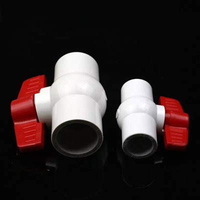 20mm-63mm Pipe Fittings Valve PVC Ball Valves 2.5MPa Working Pressure