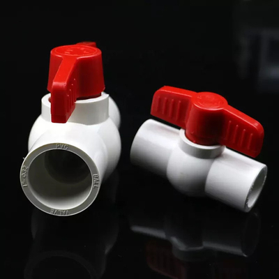 20mm-63mm Pipe Fittings Valve PVC Ball Valves 2.5MPa Working Pressure