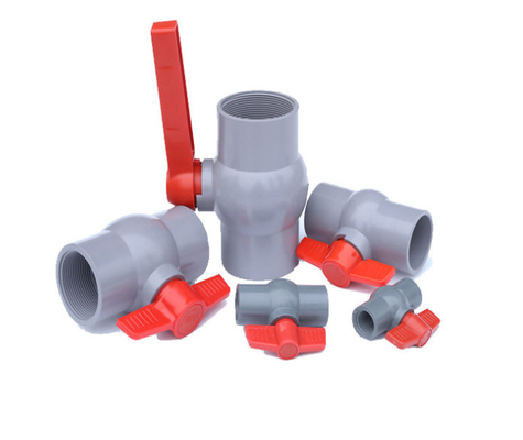 Anti Corrosion PVC Ball Valve Socket DN15-DN100 Internal Thread