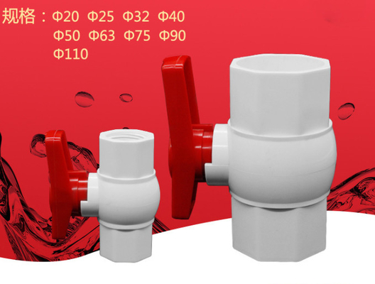 DN15-DN100 1 UPVC Ball Valve PVC Water Pipe Ball Valve National Standard