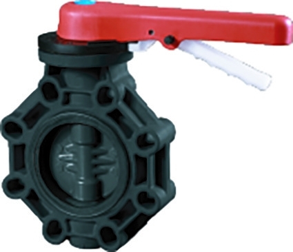 RPP PVDF Pvc Wafer Butterfly Valve Corrosion Resistance Black