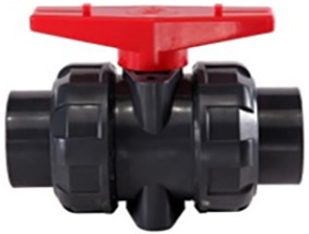 Dark Gray Chemical Plastic Ball Valve Hydrophobic 1 PVC Ball Valve