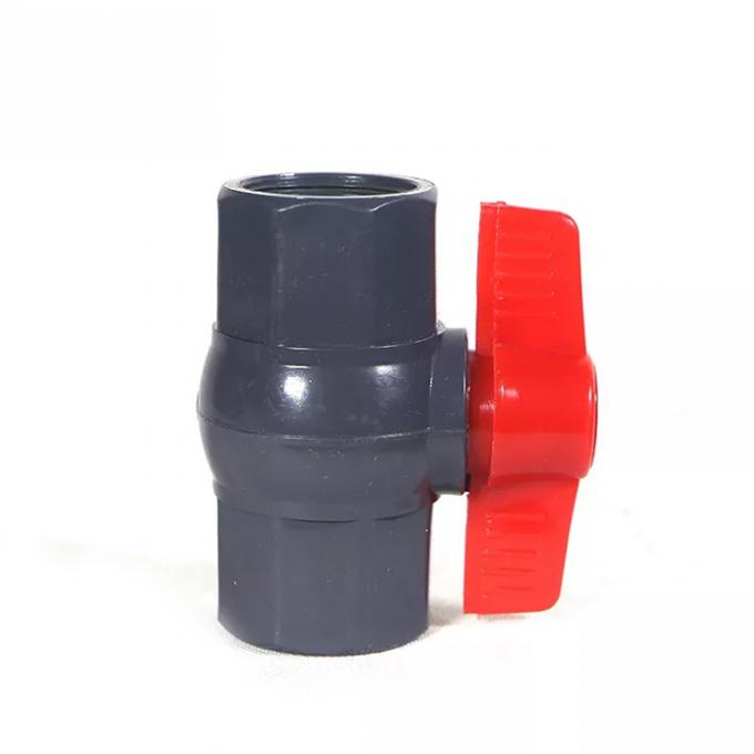 Black Plastic Agricultural Irrigation Valve PVC Quarter Turn Valve