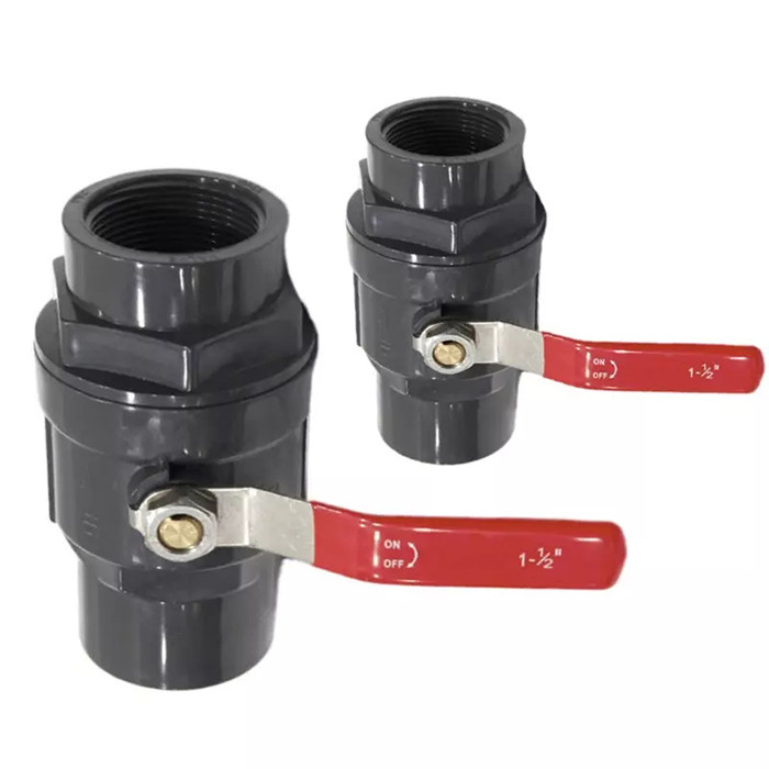 1/2&quot; 2 Piece PVC Ball Valve 2pc Plastic Ball Valve For Water Treatment