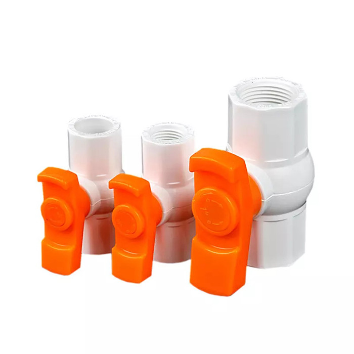 White PN10 UPVC Octagonal Ball Valve Plastic 1/2&quot;-4&quot; Port Size
