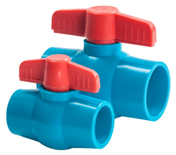 Contamination Prevention PVC Conical Valve Blue Pvc Compact Ball Valve