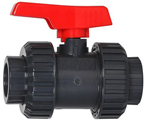 Dark Gray Chemical Plastic Ball Valve Hydrophobic 1 PVC Ball Valve