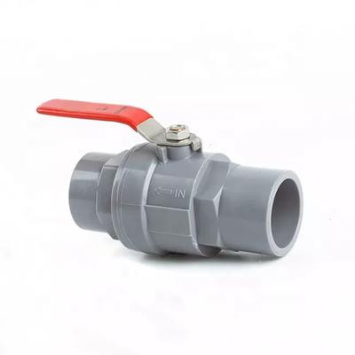 Bidirectional Two Piece Ball Valve PVC Stainless Steel Threaded