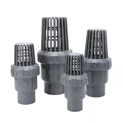 Mariculture Garden 3 Inch Pvc Foot Valve With Strainer ISO9001