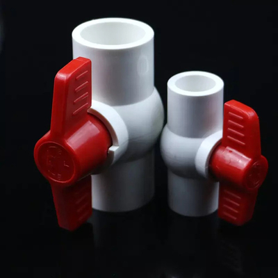 White PVC Threaded Conical Valve Port 110mm Plastic Pipe Valve